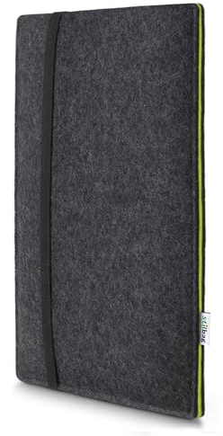 Stilbag Tablethülle Finn für Apple iPad Pro 11-inch (M4) | Farbe: anthrazit/apfelgrün | Tablet-Tasche aus Filz | Tablet Schutzhülle | Tablet Made in Germany