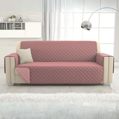 L'ANTICO ARCOLAIO - Copridivano 4 Posti con Braccioli, Antigraffio per Gatto e Cani, Antiscivolo in Microfibra Double Face, Telo Copri Divano