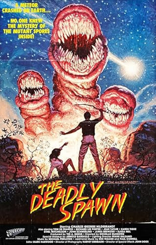 Poster deadly spawn, A5, Wandkunst, Heimdekoration, Filmposter, Leinwand, Film, Kino, Retro, Vintage, Kult, klassisch, Nostargic, Saga, moderner Nachdruck, wir drucken jedes Poster für Sie, randlos,