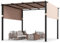 RELAX4LIFE Pergola 305 x 305 cm, Gartenpavillon mit einstellbarem Dach, Pavillon Sonnenschutz, Terrassenüberdachung Polyester, Pavillon Wasserabweisend Stabil Winterfest, Pergola Freistehend (Beige)