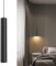 Klighten Pendelleuchte GU10 Zylinder, Hängelampe LED mit Leuchtmittel 5W 472LM, Hängeleuchte Höhenverstellbar Pendellampe für Küche Nachttisch Esstisch Wohnzimmer, Warmweiß 3000K, 50cm, Schwarz