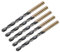 sourcing map 5pcs Straight Shank Twist Drill Bits 6.8mm Gold Titanium & Black Nitride Coated High Speed Steel (HSS) 4341 with 6.8mm Shank for Stainless Steel Alloy Metal Plastic Wood
