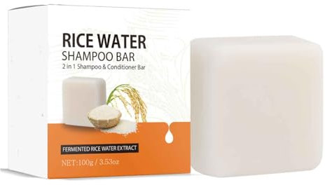 Rice Water Shampoo and Conditioner Bar Set, Rice Shampoo and Conditioner, Shampoo Bars and Conditioner Set, Compact Travel Size (1pcs)
