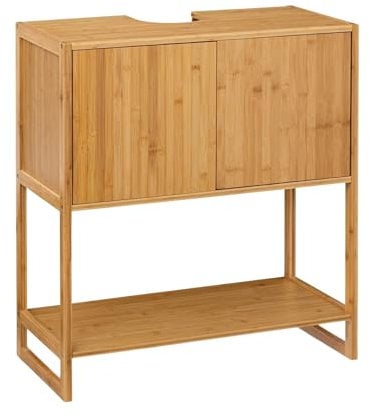 THINIA HOME Mueble para Lavabo en Bambú con 3 Niveles Canoply 80x33.5x69.6cm
