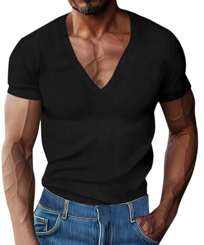 Mens Quick Dry Short Sleeve T Shirt Breathable Running Sport Gym Tops UV Sun Protection Hiking Fishing Casual T-Shirt Men t Shirts Denim Waterproof Golf Tops for Men UK Sale (Black, M)