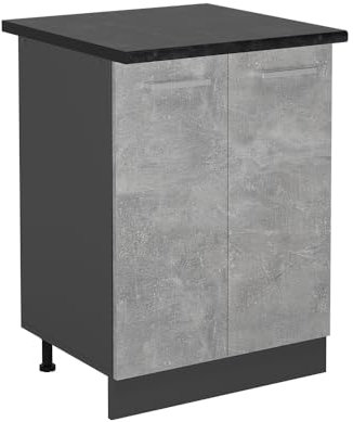 Vicco Mueble bajo de Cocina R-Line, Hormigón, 60 cm, ET Antracita