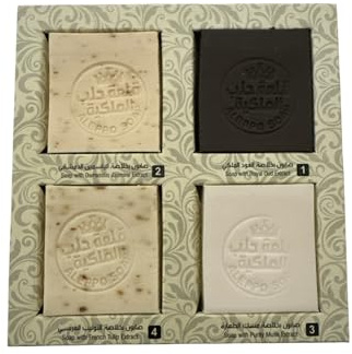 4 x Stück Musk Al Tahara White Musk - Jasmen - Oud - Seife Geschenbox ca.160g مسك الطهارة