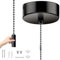 Pull Switch Bathroom,Bathroom Pull Cord,Black Shower Pull Cord Switch Accessories,Shower Switch with Pull Cord(150cm Chain)