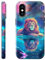 Mxfdegf for iPhone Xs Max Case,Dual Layer Hybrid Hard PC & Soft Silicone Defense Anti-Drop Anti-Scratch Protective Case for iPhone Xs Max 6.5”,Cool Lion Nebula/Galaxy