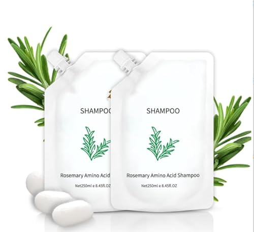 Rosemary Shampoo, Rosemary Aminosäure Shampoo, Dünnhaarsturz, Verdickung Und Stärkung Der Kopfhaut, Kontrolliert Die Fettige Kopfhaut, 8,45 FL.oz,2 pcs