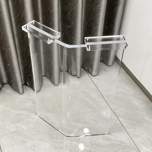 Pieds de Table en Acrylique en Forme de V, Lot de 1, pour Remplacement de Pied de Table Verre Basse, Bureau ou Banc, Projets DIY Maison, Décoration Moderne Claire(Clear,40x70cm/16x27.5in)