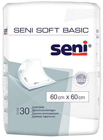 Seni Soft Basic Bettenschutzunterlage 60 x 60 cm 30 Stück