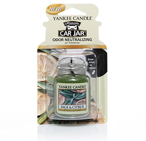 Yankee Candle Auto-Lufterfrischer zum Aufhängen, ultimativer Salbei- und Zitrusduft, neutralisiert Gerüche bis zu 30 Tage