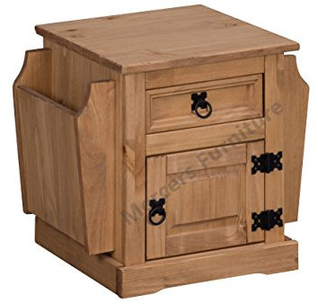Corona Magazine Rack Table Storage Living Room Pine