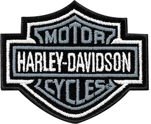 Harley-Davidson Aufnäher B&S Silber mittel - EMB302543