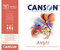 CANSON Acrylic - Bloc 50 feuilles de papier acrylique blanc - Grain fin - 24 x 32 cm - 400g/m²