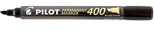 Pilot sca-400-b – Pack of 12 Permanent Markers, Chisel Tip, Black