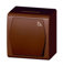 Naka24 Braun IP44 Aufputz Schalter-Steckdosenprogramm Feuchtraum Schuko Hermes 2 (Treppenschalter 1003-20)
