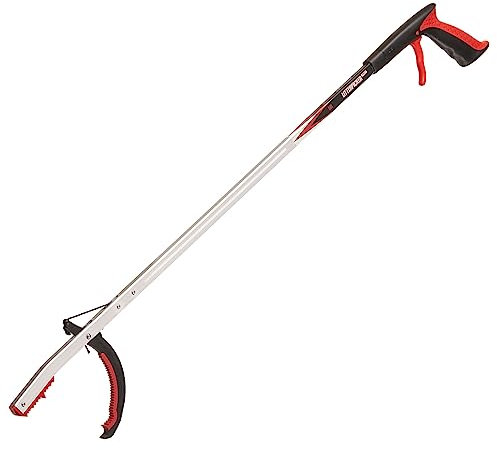 The Helping Hand Company Pince à déchets Professionnelle, Rouge/argenté, 93 cm