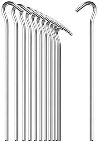 com-four® 12x Zelt-Heringe aus Stahl (12/24/36 Packung) 23cm x Ø 7mm - Heavy-Duty - extra Dicke Erdnägel für Camping, Outdoor, Zelten, Angeln und Festivals - für normalen und harten Boden
