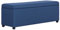 vidaXL Bank mit Staufach Sitzbank Sitzhocker Sitztruhe Flurbank Truhenbank Aufbewahrungsbox Truhe Spielzeugkiste Polsterbank 116cm Blau Polyester