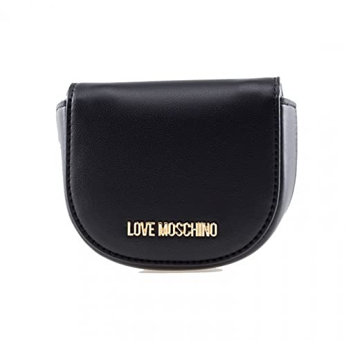 Moschino Love Clutch Schwarz mit verstellbarem Schultergurt, 4348-UNICAnero, Schwarz, 4348-UNICAnero Einheitsgröße