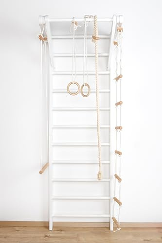 Swedish Ladder Wall Bars ˝Sport-2-240-White˝ Home gym, Sport complex, Indoor Wooden Stall Bar