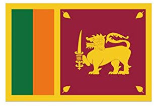 Stormflag Sri Lanka-Flaggen, 90 x 150 cm, Polyester-Seide, 90 g, doppelt genäht