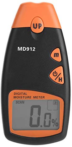 Holzfeuchtemessgerät, MD912 Digital LCD 2/4 Pin Holz Feuchtemessgerät Detektor Holz Hygrometer Luftfeuchtigkeitstester für Holz Baustoff Brennholz Feuchtemesser Wände Papier Boden