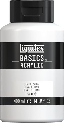 Liquitex Basic Acrylic - Tubo de Pintura Acrílica, 400 ML, Blanco (Blanco De Titanio Nuevo)