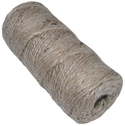 AERZETIX - C55015 - Cordon/Fil/Ficelle torsadé de Chanvre Ø2 mm biodégradable - Fibres Naturelles - décoration projets créatifs Couture Art Emballage Cadeaux Textile