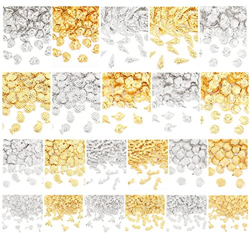 OLYCRAFT 2200Pcs Ozean Themen Harzfüller Legierung Harzfüllung Handwerk Gemischte Form Thema Sommer Nail Art Dekoration Zubehör Für Die Schmuckherstellung - Gemischte Farbe