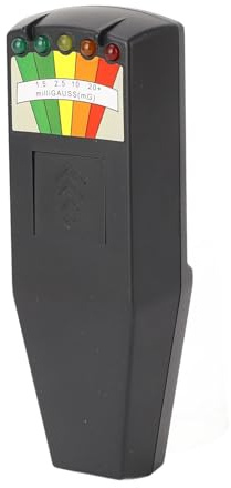 EMF-Detektor Tragbarer Digital Magnetfeld Messgerät mit 5 LED Indikatoren für Elektrosmog Strahlungsmessung Haushalt Elektromagnetische Felder Detektor