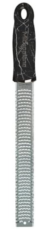 Microplane Zester Küchenreibe in Black Marble für Zitrusfrüchte, Parmesan, Ingwer, Schokolade & Muskatnuss mit feiner Edelstahlklinge - Made in USA