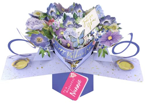 To A Wonderful Nannie Floral Pop Up Happy Mother's Day Card 3D Greeting Cards POP028M14