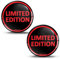 SkinoEu 2 x 3D Gel Silikon Stickers Limited Edition Rot Aufkleber Auto Moto Motorrad Fahrrad Skate Fenster Tür PC Tablet Laptop KS 19 Z*