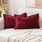 MIULEE 2er Set Kordsamt Kissenbezüge Samtkissen Weich Dekokissen Dekorativ Kissenbezug Modern Kissenhülle Sofakissen Zierkissen Couchkissen für Wohnzimmer Schlafzimmer Burgund 40x60 cm