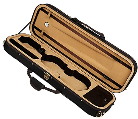 Fachmann Geigenkoffer Schwarzer Professioneller Segeltuch-Geigenkoffer-Rucksack/tragbare Einzelschulter-Geigentasche Geigenkoffer (Color : 4/4)