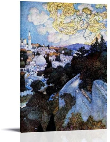 CaMbos Edmund Dulac berühmte Malerwerke (Morning The Rubaiyat of Omar Khayyam) Druck Poster Kunstdruck Wand Foto Farbe Hängende Bild Familie Schlafzimmer Dekor Geschenk 60 x 90 cm