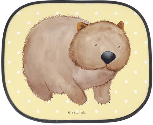 Mr. & Mrs. Panda Auto Sonnenschutz Wombat - Geschenk, Spruch, Tiermotive, Das Leben ist schön, Australien, Sonnenschutz Kinder, Sonnenschutz für