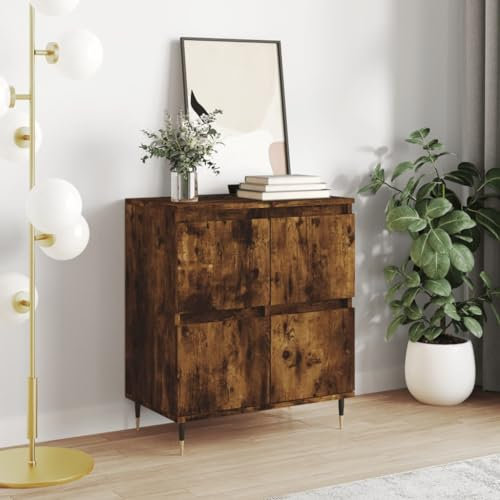 ShGaxin Sideboard aus Sperrholz, Farbe rauchige Eiche, 60 x 35 x 70 cm, Sideboards für Wohnzimmer, Sideboard, Eingang, Küche, Vitrinen für Wohnzimmer, Beistellmöbel 831209