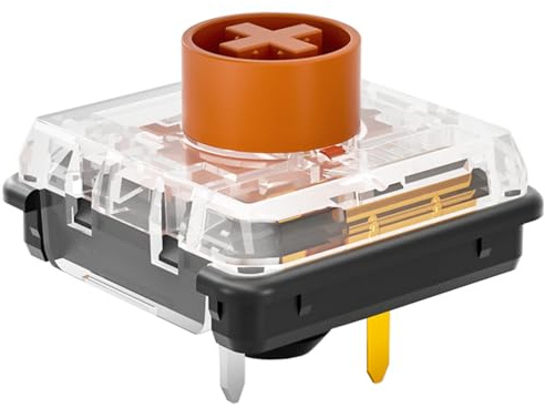 Mciepny Kailh Choc V2 Lot de 11 interrupteurs tactiles à profil bas Marron | 4 broches 50gf RVB SMD, commutateur pré-lubrifié d'usine compatible avec clavier mécanique MX à profil bas