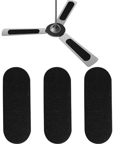 PEUTIER 3-Pack Ceiling Fan Filters, 0.12 Inch Thickness Activated Carbon Air Purifier Pads, Air Filters for Ceiling Fan, Home Office, Dust and Odor Removal, Quiet Operation