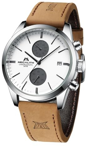 MEGALITH Herren Uhr Analog Digital Stoppuhr Sport Militär Wasserdicht LED Datum Wecker Große Uhren für Männer