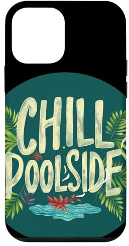Coque pour iPhone 12 mini Happy Chill Poolside pour les amateurs d'été et de piscine
