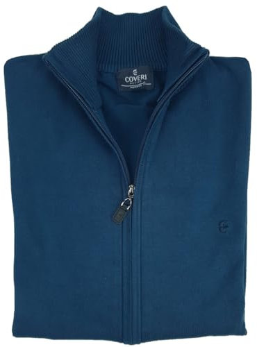 Coveri Maglione a Giacca Uomo Cardigan Aperto con Zip Cerniera Collo Alto M L XL XXL 3X (L - Copiativo)