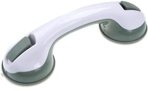 Duschgriff, Haltegriff, Badewannengriff, Handtuchhalter, Handlaufgriff for Badewannen und Duschen, Sicherheits-Badezimmer-Hilfsgriff, Sicherheitsgriff-Befestigung, Sicherheitszubehör, Weiß und Grau, 1