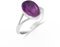 HIMALYA QUARTZ Damen Verlobungsring 925 Silber Stein Lila Kupfer Türkis Oval 10x12mm Handgemachter Vintage Herrenring HQ-SR65-PCT-8