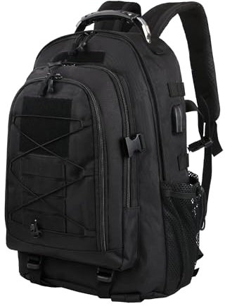 aiGear 35L Taktischer Rucksack/Militär Rucksack | Wasserdichter Große Kapazität | für Männer Frauen Outdoor Sport Trekking Wandern Reise Camping (Schwarz)