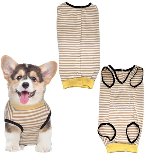 Combinaison Post-opératoire pour Chien, Protection Anti-fuites, Tissu élastique et Respirant, Bretelles réglables (XL)